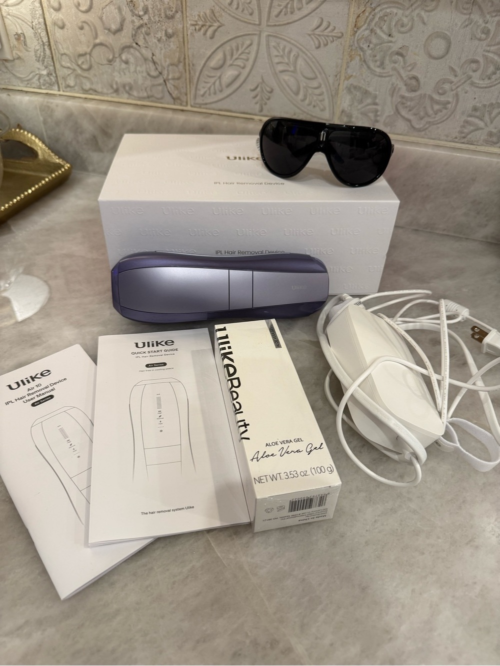 Ulike Purple IPL Hair Removal Device with Protective Goggles